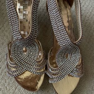 Shoes with rhinestones